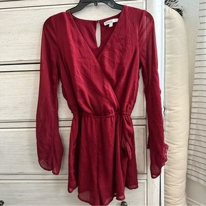 Burgundy Romper
